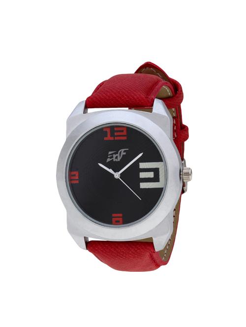 EnF red round dial Analog Watch - 14513734 - Very Small Image - 1