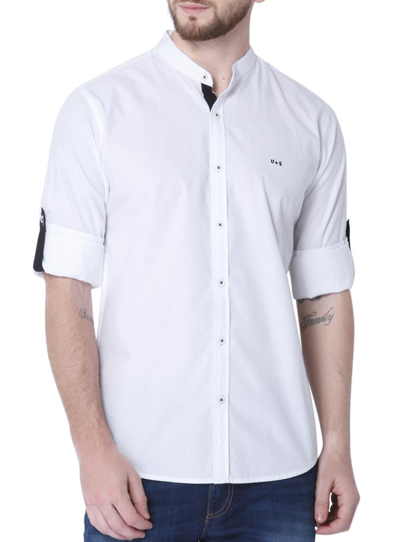 white cotton casual shirt - 14514091 - Zoom Image - 1