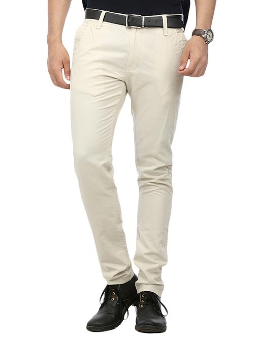 white linen chinos casual trousers - 14514158 - Very Small Image - 1