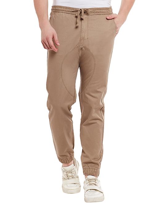 beige cotton joggers - 14514163 - Standard Image - 1