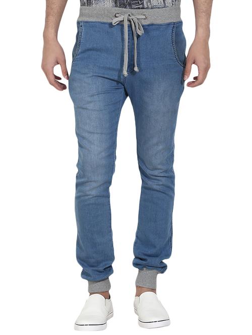 light blue cotton joggers - 14514177 - Standard Image - 1