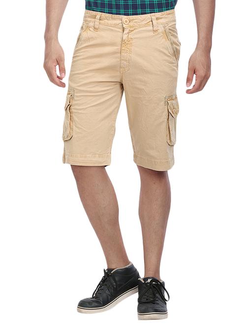 beige cotton shorts - 14514194 - Very Small Image - 1