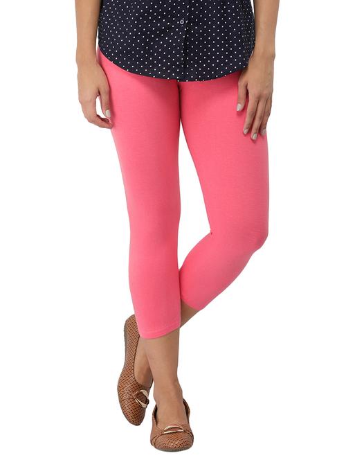 pink cotton lycra capri legging - 14514776 - Standard Image - 1