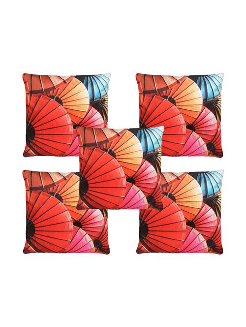 Decorative Pack of 5 Velvet Cushion Covers - 14515078 - Very Small Image - 1