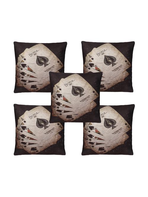 Decorative Pack of 5 Velvet Cushion Covers - 14515086 - Very Small Image - 1