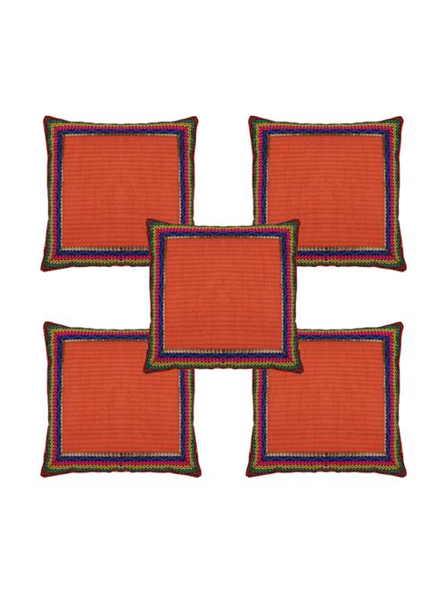 Decorative Pack of 5 Velvet Cushion Covers - 14515109 - Very Small Image - 1