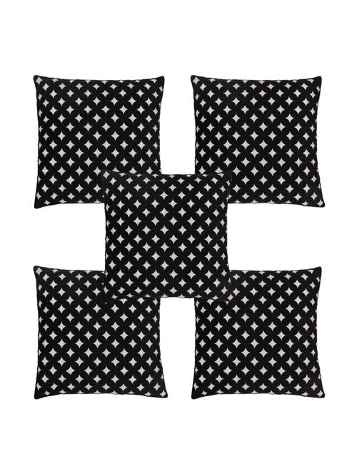 Decorative Pack of 5 Velvet Cushion Covers - 14515116 - Very Small Image - 1