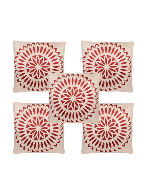 Decorative Pack of 5 Velvet Cushion Covers - 14515121 - Very Small Image - 1