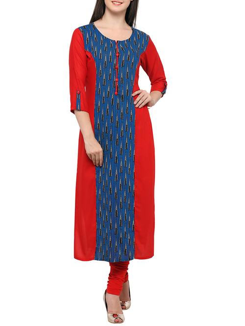 multi rayon straight kurta - 14515229 - Very Small Image - 1