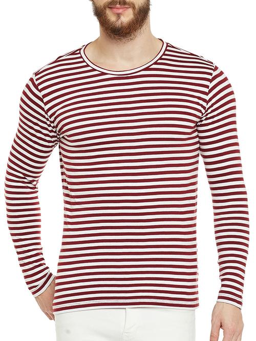 maroon cotton tshirt - 14515500 - Standard Image - 1
