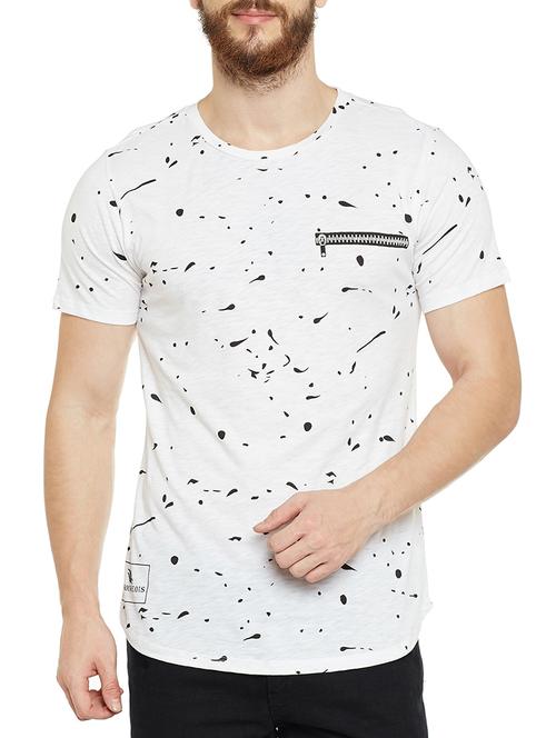 white cotton all over print tshirt - 14515506 - Standard Image - 1