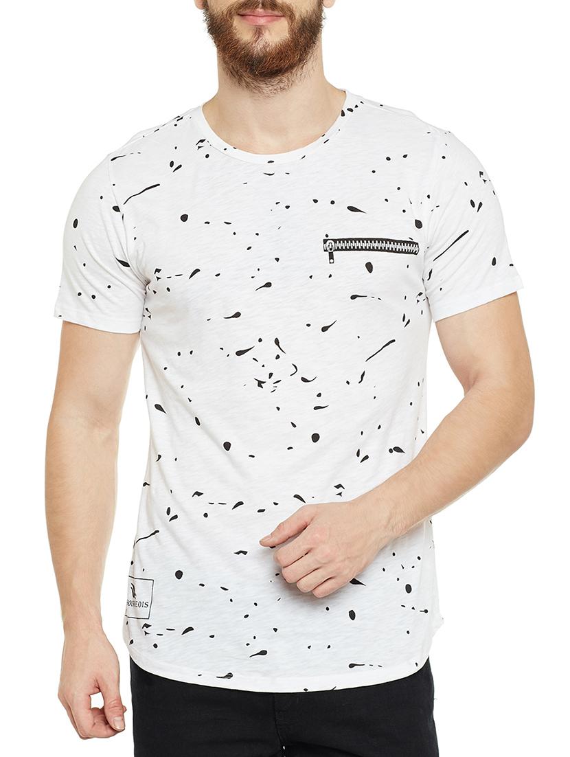 white cotton all over print tshirt - 14515506 - Zoom Image - 1