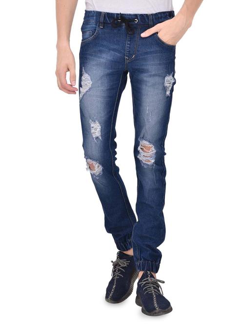 blue denim jogger - 14515552 - Standard Image - 1