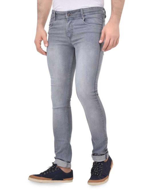 grey denim washed jeans - 14515554 - Standard Image - 1