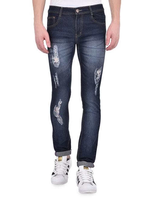 blue denim ripped jeans - 14515565 - Standard Image - 1
