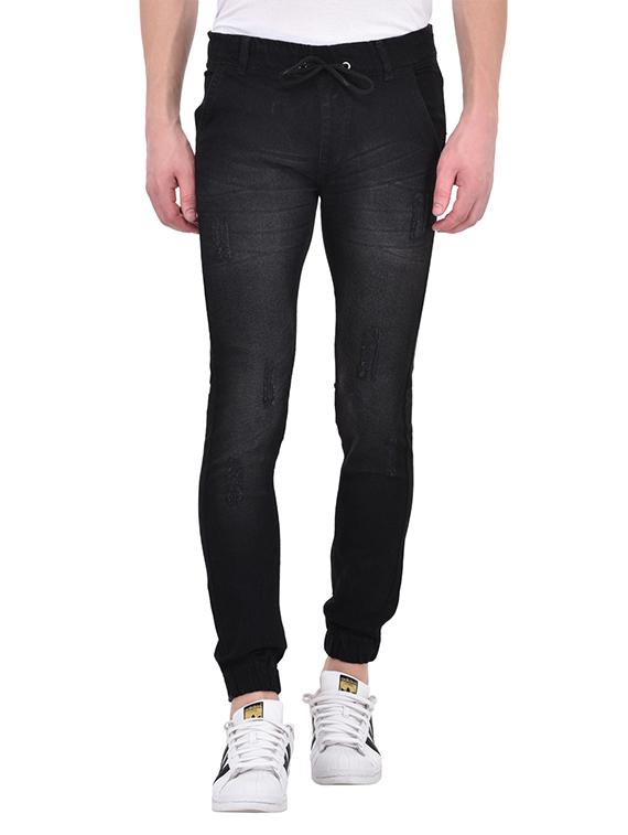 navy blue denim plain jogger - 14515594 - Zoom Image - 1