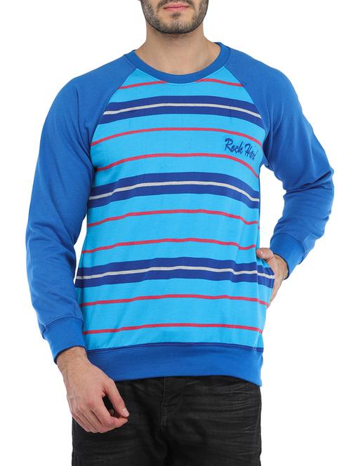 blue cotton raglan sweatshirt - 14515599 - Standard Image - 1