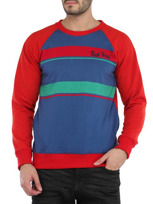blue cotton raglan sweatshirt - 14515607 - Standard Image - 1