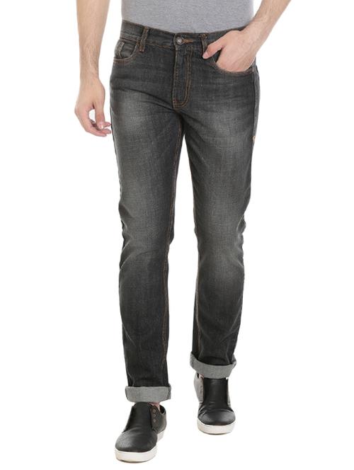 black cotton washed jeans - 14515664 - Very Small Image - 1