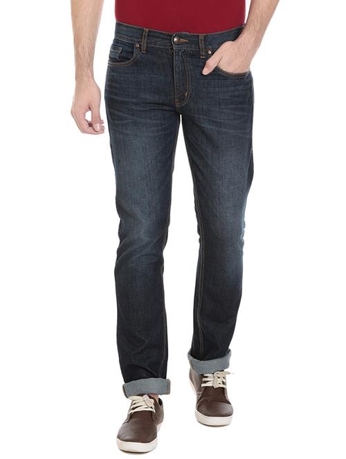 blue cotton washed jeans - 14515670 - Very Small Image - 1