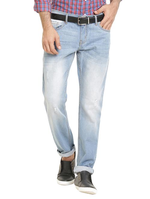 blue cotton washed jeans - 14515701 - Very Small Image - 1