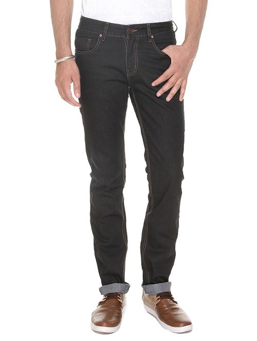 black cotton plain jeans - 14515724 - Very Small Image - 1