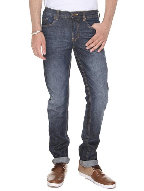 blue cotton washed jeans - 14515743 - Very Small Image - 1