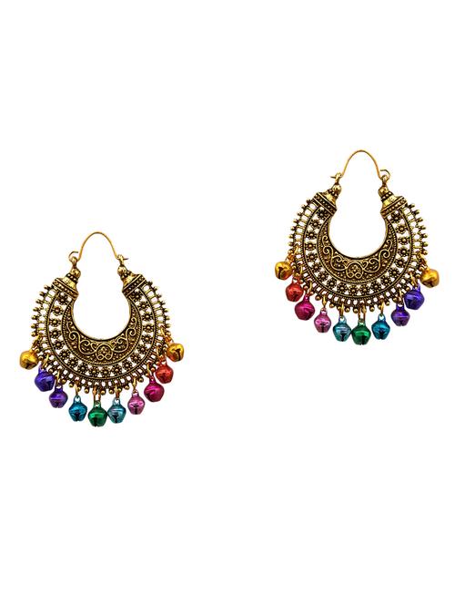 multi colored metal drop earring - 14515760 - Very Small Image - 1