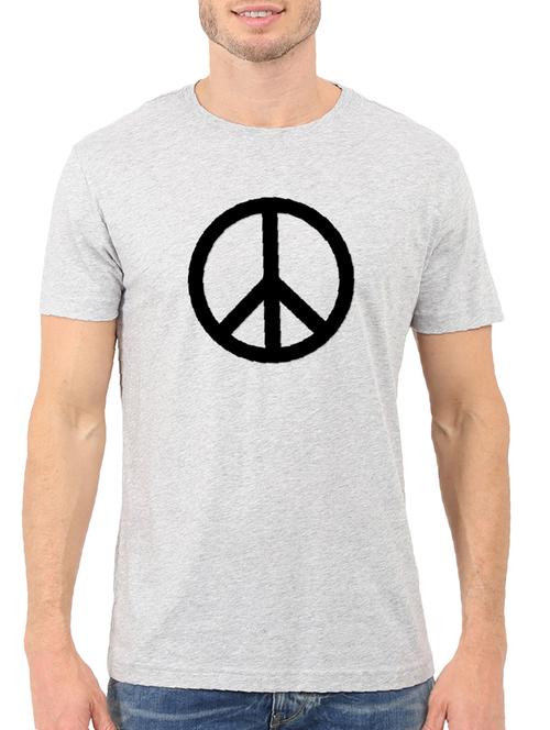 grey cotton chest print tshirt - 14515827 - Very Small Image - 1