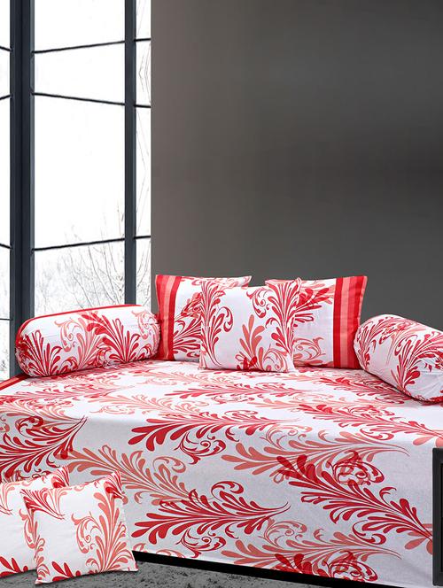 Cotton Printed 6 Pieces Diwan Set - 14515873 - Very Small Image - 1