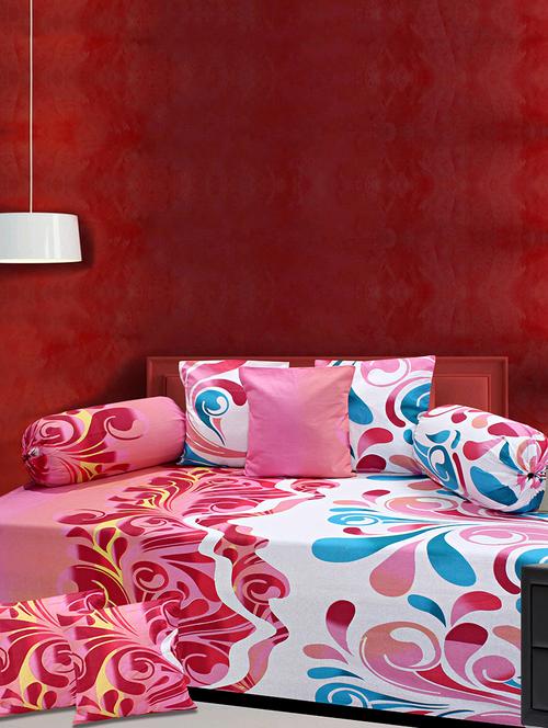 Cotton Printed 6 Pieces Diwan Set - 14515874 - Standard Image - 1
