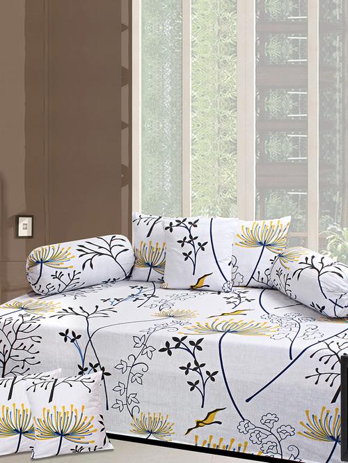 cotton printed 8 pieces diwan set - 14515883 - Standard Image - 1