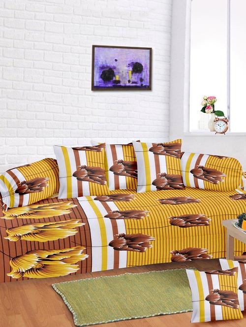 Cotton Printed 8 Pieces Diwan Set - 14515903 - Very Small Image - 1