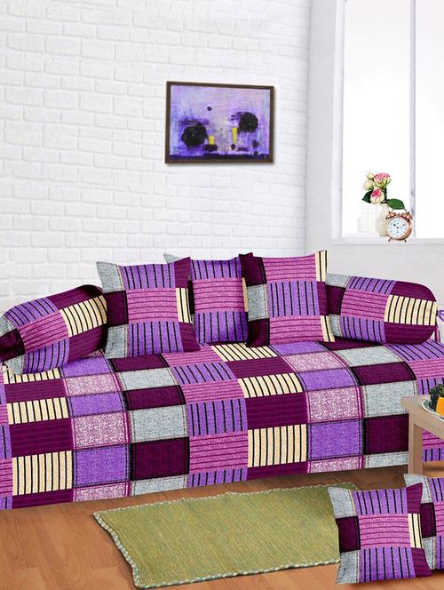 Cotton Printed 8 Pieces Diwan Set - 14515905 - Standard Image - 1