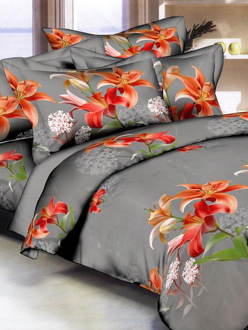 Printed Double Bed Comforter with Silken Filling - 14516314 - Very Small Image - 1