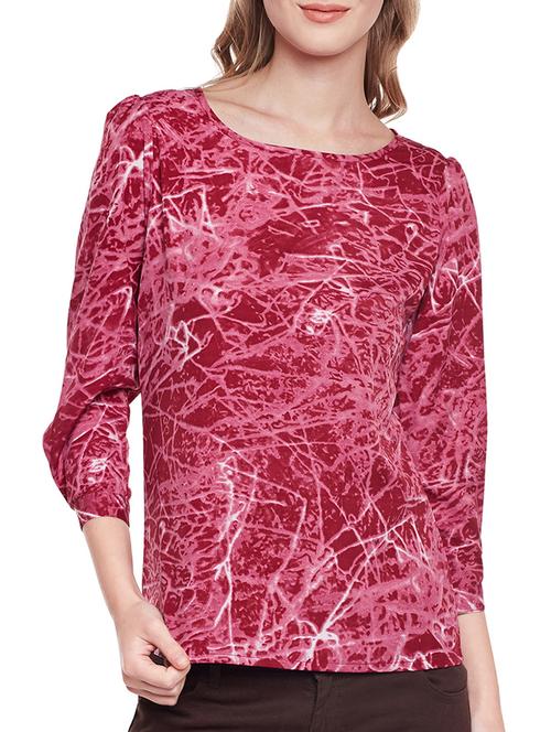 Pink printed top - 14516357 - Standard Image - 1