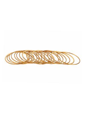 golden gold plated bangles - 14516365 - Standard Image - 3