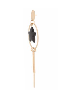 gold metal drop earrings - 14516370 - Standard Image - 2