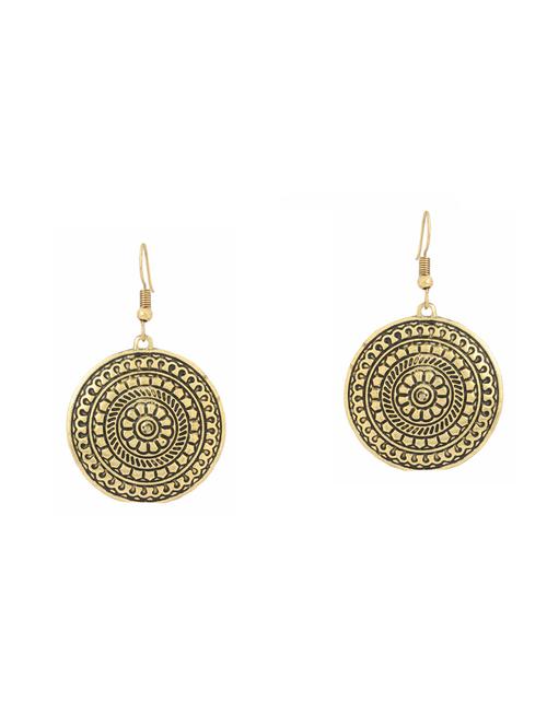 gold metal drop earrings - 14516393 - Very Small Image - 1