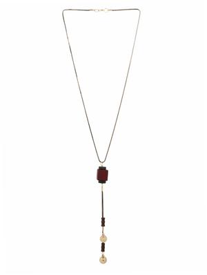 black metal long necklace - 14516419 - Standard Image - 2