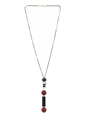black metal long necklace - 14516421 - Standard Image - 2