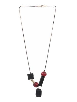 black metal long necklace - 14516422 - Standard Image - 2