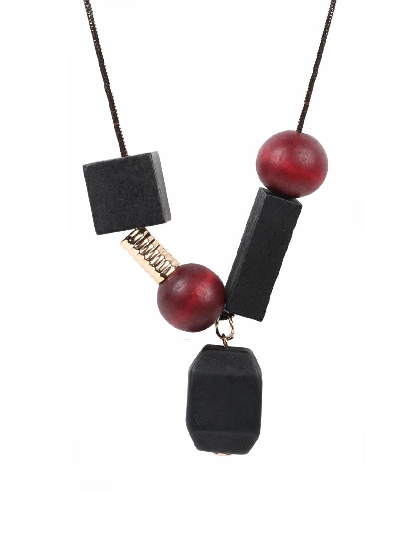 black metal long necklace - 14516422 - Zoom Image - 1