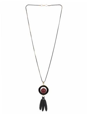 black metal long necklace - 14516425 - Standard Image - 2