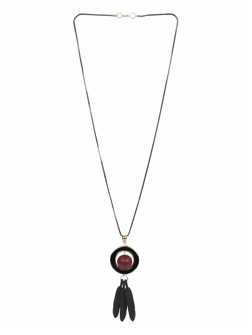 black metal long necklace - 14516425 - Zoom Image - 2