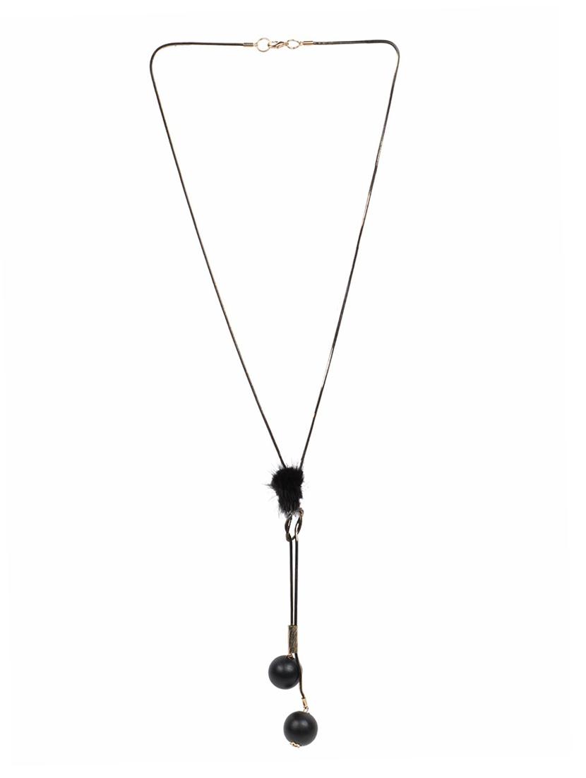 black metal long necklace - 14516426 - Zoom Image - 2