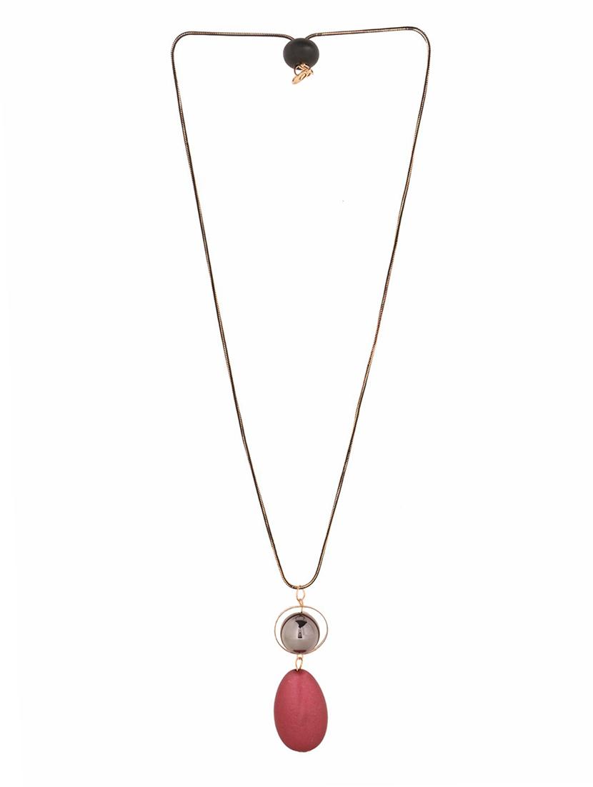 black metal long necklace - 14516428 - Zoom Image - 2