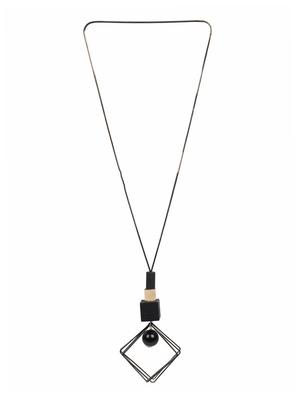 black metal long necklace - 14516429 - Standard Image - 2