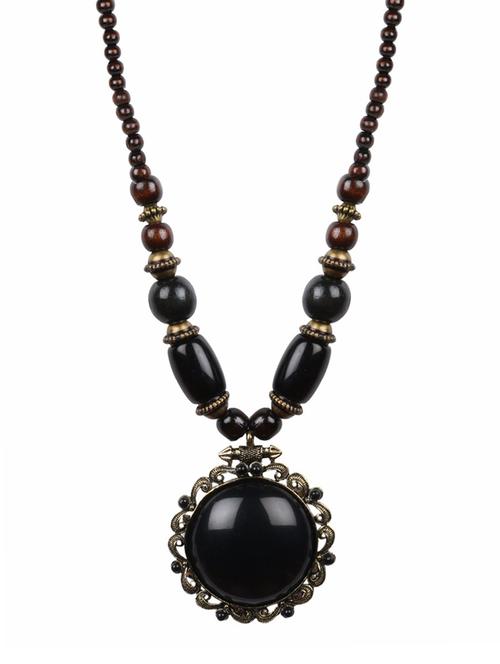 black metal long necklace - 14516432 - Very Small Image - 1