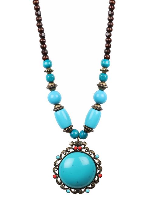 blue metal long necklace - 14516434 - Very Small Image - 1